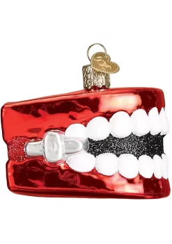 Brand new ❤️ Old World 🎁 Christmas Glass Blown Tree Ornament, Wind Up Teeth 😀 -Old World Christmas Shop Belk 1000