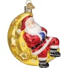 Best reviews of ✨ Old World 🎄 Christmas Blown Glass 🎄 Christmas Ornaments, Moonlight Santa ⭐ -Old World Christmas Shop Belk 1018