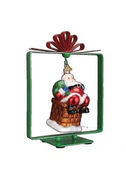 Cheap 🌟 Old World 🔔 Christmas Square Gift Shaped Ornament Stand Display, Metal, Green, 8" 👍 -Old World Christmas Shop Belk 1069