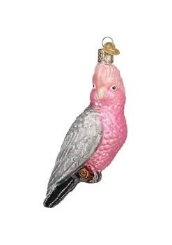 Cheap ✔️ Old World 🎅 Christmas Rose-Breasted Cockatoo Glass Blown Ornament for 🎅 Christmas Tree 🌟