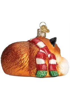 Wholesale ❤️ Old World 🔔 Christmas Hanging Glass Tree Ornament, Cozy Fox 🎁 -Old World Christmas Shop Belk 1090