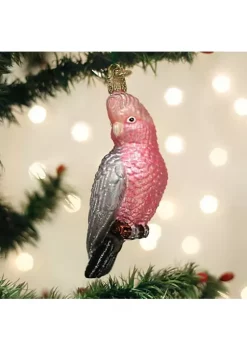Cheap ✔️ Old World 🎅 Christmas Rose-Breasted Cockatoo Glass Blown Ornament for 🎅 Christmas Tree 🌟 -Old World Christmas Shop Belk 111