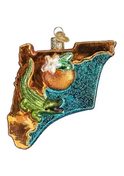 Best Sale 🎉 Old World 🎄 Christmas Glass Blown Tree Ornament, State of Florida ✨ -Old World Christmas Shop Belk 1117