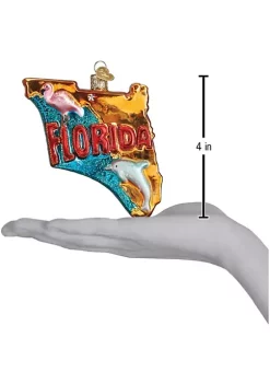 Best Sale 🎉 Old World 🎄 Christmas Glass Blown Tree Ornament, State of Florida ✨ -Old World Christmas Shop Belk 1118