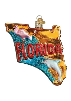 Best Sale 🎉 Old World 🎄 Christmas Glass Blown Tree Ornament, State of Florida ✨ -Old World Christmas Shop Belk 1119