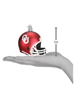 Hot Sale 🛒 Old World 🎄 Christmas Hanging Blown Glass Tree Ornament, Oklahoma Sooners Helmet 🔔 -Old World Christmas Shop Belk 1134