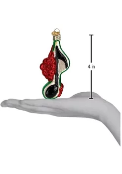 Best Pirce 🔔 Old World ❄ Christmas Glass Blown Tree Ornament, Musical Note with Green Bow ✔️ -Old World Christmas Shop Belk 1138