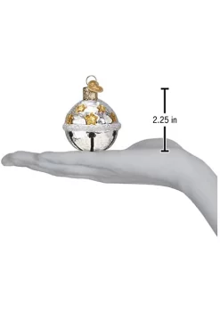 Hot Sale ❤️ Old World 🎄 Christmas Glass Blown Tree Ornament, Silver Jingle Bell 🥰 -Old World Christmas Shop Belk 1175