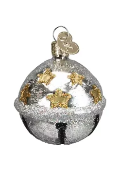 Hot Sale ❤️ Old World 🎄 Christmas Glass Blown Tree Ornament, Silver Jingle Bell 🥰 -Old World Christmas Shop Belk 1177