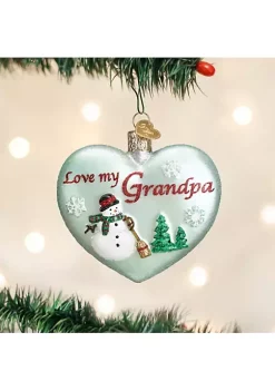 New 😉 Old World 🎄 Christmas Grandparents Glass Blown Ornaments, Glitter Mint Green 😀 -Old World Christmas Shop Belk 1268