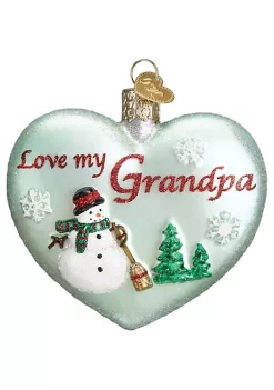 New 😉 Old World 🎄 Christmas Grandparents Glass Blown Ornaments, Glitter Mint Green 😀 -Old World Christmas Shop Belk 1269
