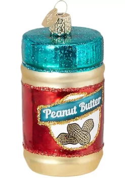 Outlet ❤️ Old World 🎄 Christmas 32352 Glass Blown Jar of Peanut Butter Ornament 🥰
