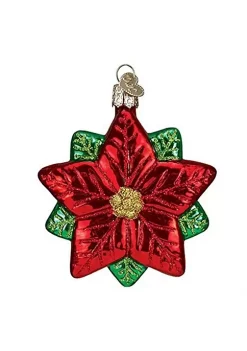 Budget 💯 Old World 🎅 Christmas Ornaments Poinsettia Star Glass Blown Ornaments for 🎅 Christmas Tree 😍 -Old World Christmas Shop Belk 1420