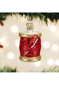 Coupon 👍 Old World ❄ Christmas Glass Blown Tree Ornament, Red Spool of Thread 🛒 -Old World Christmas Shop Belk 1440