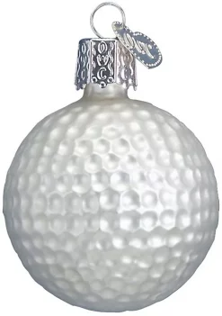 Promo 😉 Old World 🔔 Christmas Golf Ball Glass Blown Ornament ⭐