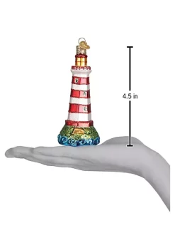 Discount 🔥 Old World 🎁 Christmas Collection Glass Blown Ornaments Sambro Lighthouse 😉 -Old World Christmas Shop Belk 1495