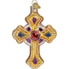 Promo 🔔 Old World 🎁 Christmas Blown Glass 🎁 Christmas Ornaments, Ornate Cross ✔️ -Old World Christmas Shop Belk 1511