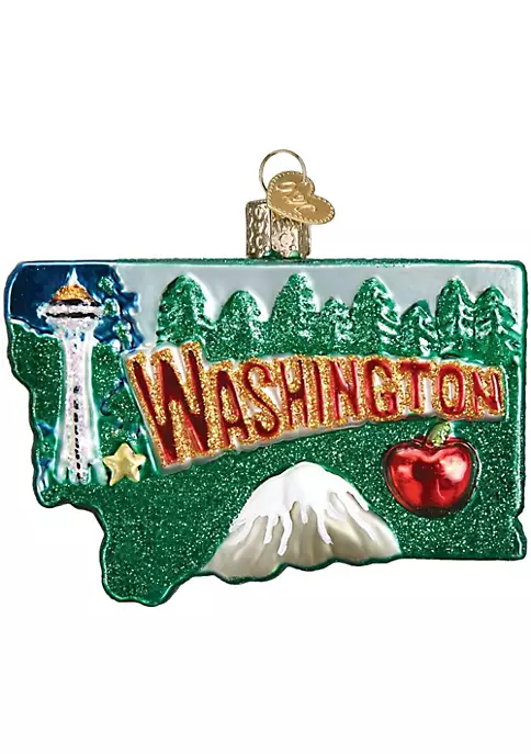 Cheap โค๏ธ Old World โ Christmas Glass Blown Tree Ornament, State of Washington ๐ฅ 3 Cheap โค๏ธ Old World โ Christmas Glass Blown Tree Ornament, State of Washington ๐ฅ