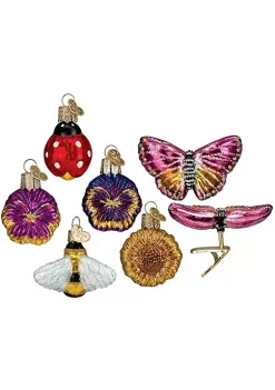 Best deal 🎁 Old World ❄ Christmas 14015 Glass Blown Mini Garden 6pc Set Ornament 🤩