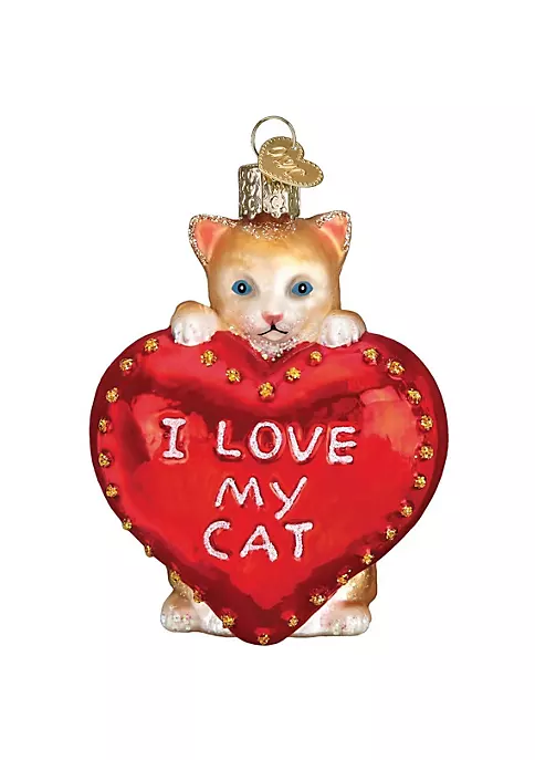 Deals 👏 Old World 🎄 Christmas I Love My Cat Glass Blown Ornament ⭐ 3 Deals 👏 Old World 🎄 Christmas I Love My Cat Glass Blown Ornament ⭐