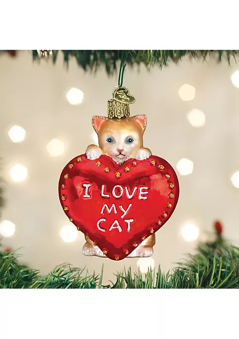 Deals 👏 Old World 🎄 Christmas I Love My Cat Glass Blown Ornament ⭐ 4 Deals 👏 Old World 🎄 Christmas I Love My Cat Glass Blown Ornament ⭐ - Image 2