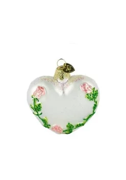 Promo 😍 Old World 🎄 Christmas 30013 Glass Blown Wedding Heart Ornament 😀 -Old World Christmas Shop Belk 1683