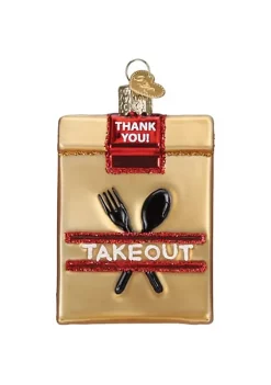 Hot Sale 😉 Old World 🔔 Christmas Glass Blown Tree Ornament, Takeout Bag 🤩 -Old World Christmas Shop Belk 1689