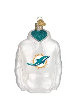 Best Sale 👏 Old World 🔔 Christmas Miami Dolphins Hoodie Ornament For 🔔 Christmas Tree ⌛