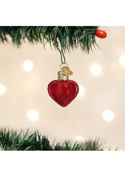 Budget 😀 Old World 🎁 Christmas 30010 Glass Blown Small Red Heart Ornament 🌟 -Old World Christmas Shop Belk 1819