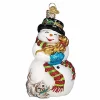 Discount 😉 Old World 🎄 Christmas 24202 Glass Blown Snowman with Playful Pets Ornament 💯 -Old World Christmas Shop Belk 1830