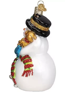 Discount 😉 Old World 🎄 Christmas 24202 Glass Blown Snowman with Playful Pets Ornament 💯 -Old World Christmas Shop Belk 1832