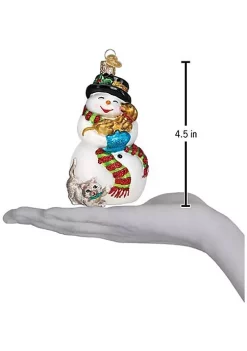 Discount 😉 Old World 🎄 Christmas 24202 Glass Blown Snowman with Playful Pets Ornament 💯 -Old World Christmas Shop Belk 1833