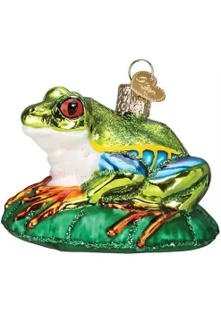 Promo ๐ Old World ๐ Christmas Hanging Glass Tree Ornament, Red-Eyed Tree Frog โจ