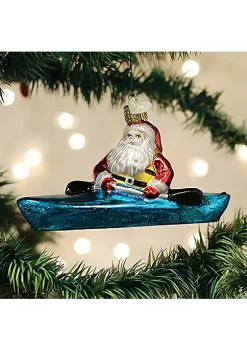 Cheapest 👏 Old World 🔔 Christmas (#40316) Santa In Kayak Glassblown Ornament 🥰