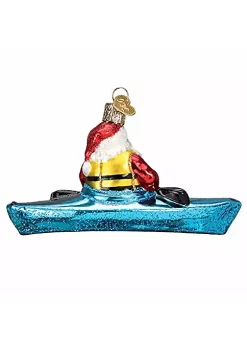 Cheapest 👏 Old World 🔔 Christmas (#40316) Santa In Kayak Glassblown Ornament 🥰 -Old World Christmas Shop Belk 1844