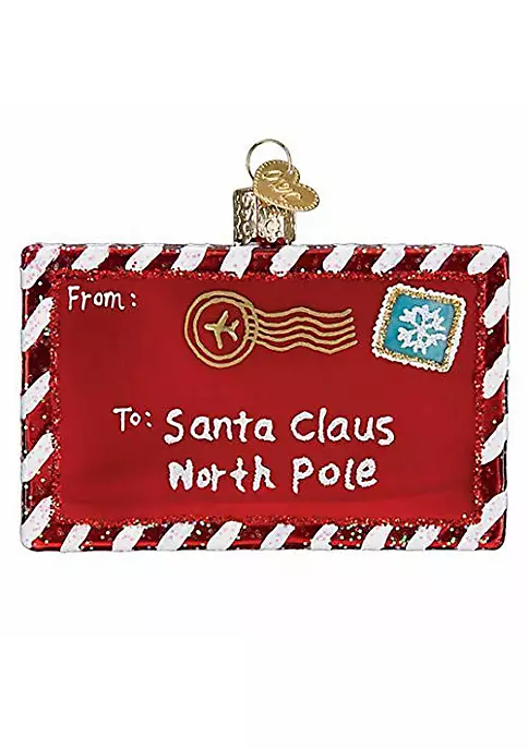 Hot Sale ๐งจ Old World ๐ Christmas 36281 Glass Blown Letter to Santa Ornament ๐ 3 Hot Sale ๐งจ Old World ๐ Christmas 36281 Glass Blown Letter to Santa Ornament ๐