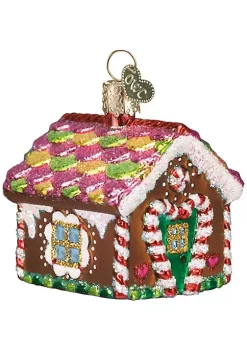 Budget 😍 Old World ❄ Christmas Glass Blown Ornament, (#20013) Gingerbread House, 3.5" 🧨
