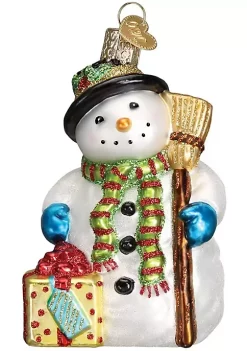 Discount 😍 Old World 🎁 Christmas 24164 Glass Blown Gleeful Snowman Ornament 🔔 -Old World Christmas Shop Belk 1883