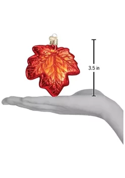Cheapest 👍 Old World 🎄 Christmas Glass Blown Tree Ornament, Red Maple Leaf 😉 -Old World Christmas Shop Belk 1915