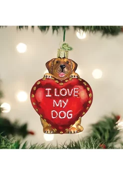 Flash Sale 🤩 Old World 🎄 Christmas I Love My 🐶 Dog Glass Blown Ornament ⌛ -Old World Christmas Shop Belk 1925