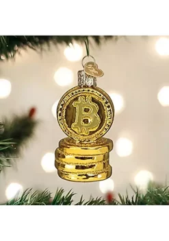 Wholesale 😍 Old World 🎄 Christmas Old World (#36300) Glass Blown 🎄 Christmas Ornament, Bitcoin - 2.75" 👍 -Old World Christmas Shop Belk 1936