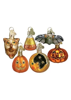 Cheap 🔥 Old World 🎁 Christmas-Miniature 🎃 Halloween Set Glass Blown Ornaments 🔔