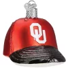Promo 👍 Old World 🎁 Christmas Hanging Blown Glass Tree Ornaments, Oklahoma Sooners ⚾ Baseball Cap 🧨 -Old World Christmas Shop Belk 1992