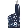 Outlet 👍 Old World 🔔 Christmas Los Angeles Rams Foam Finger Ornament For 🔔 Christmas Tree 🤩