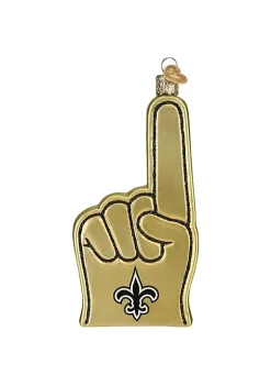 Flash Sale 👏 Old World 🎄 Christmas New Orleans Saints Foam Finger Ornament For 🎄 Christmas Tree 😉 -Old World Christmas Shop Belk 2028