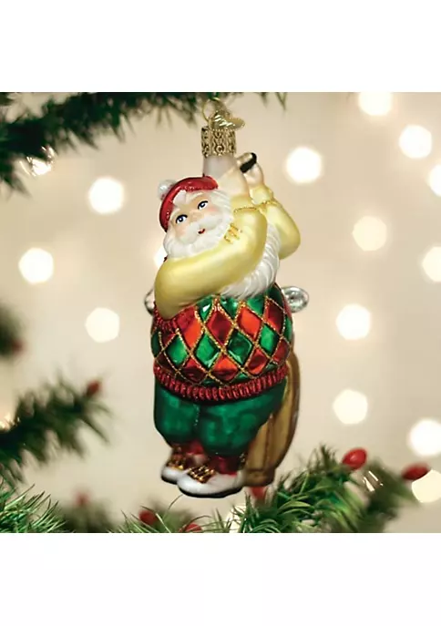 Brand new ๐ Old World ๐ Christmas Glass Blown Tree Ornament, Golfing Santa ๐ 4 Brand new ๐ Old World ๐ Christmas Glass Blown Tree Ornament, Golfing Santa ๐ - Image 2