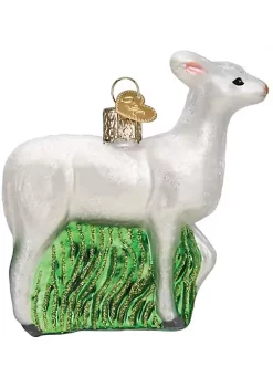 Deals ✔️ Old World ❄ Christmas Hanging Glass Tree Ornament, Seneca White Deer 🎁