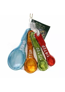 Buy 🧨 Old World 🎄 Christmas Measuring Spoons Glass Blown Ornament 🔔 -Old World Christmas Shop Belk 2087