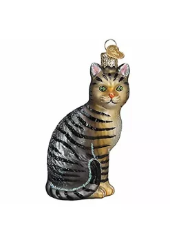 Wholesale ๐ Old World ๐ Christmas 12554 Glass Blown Tabby Cat Ornament ๐