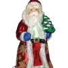 Promo ✔️ Old World 🎄 Christmas 40249 Glass Blown Glistening Golden Santa Ornament 🥰 -Old World Christmas Shop Belk 2170